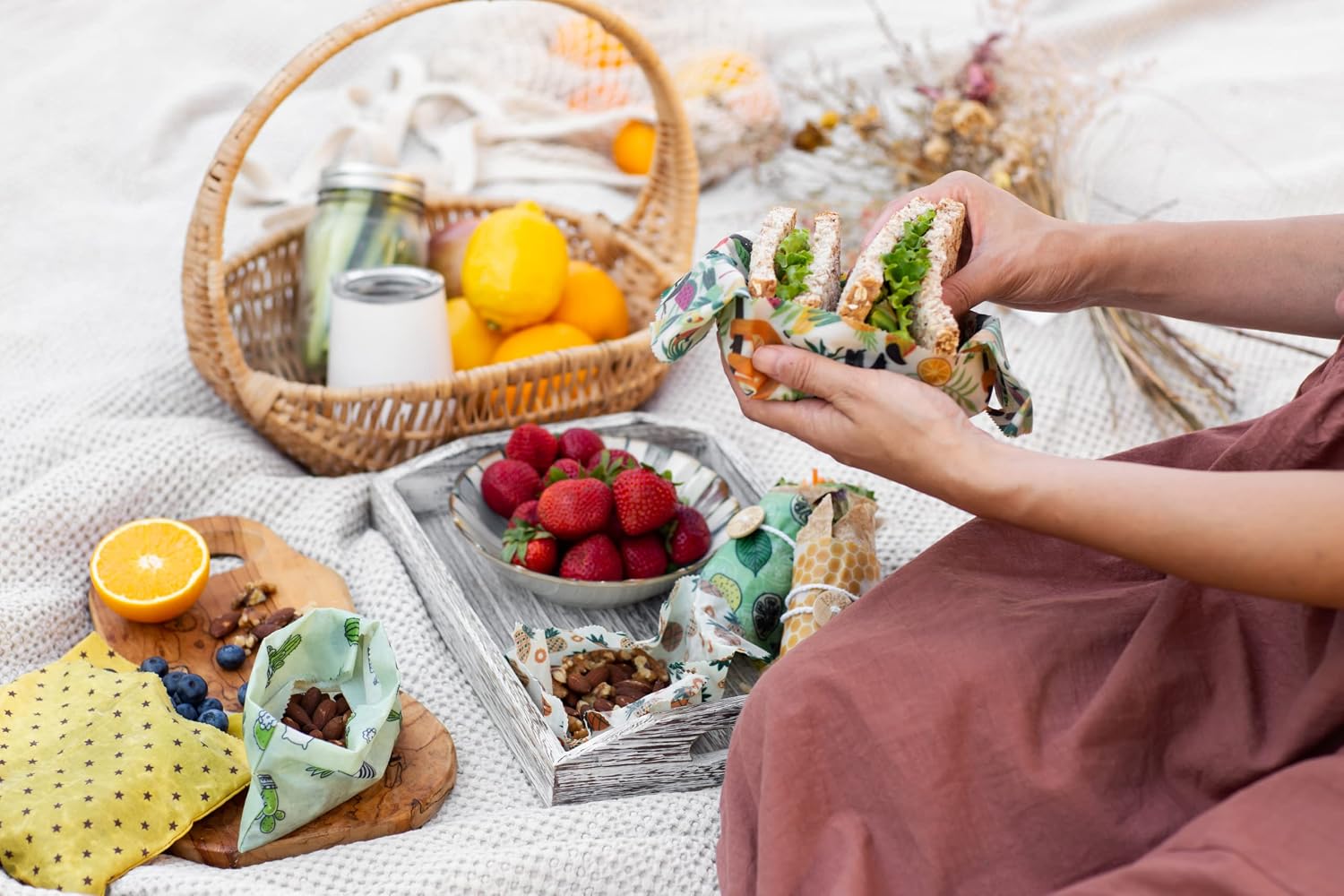 Beeswax Food Wrap – Natural Food Fresh Keeping Wrapping Paper