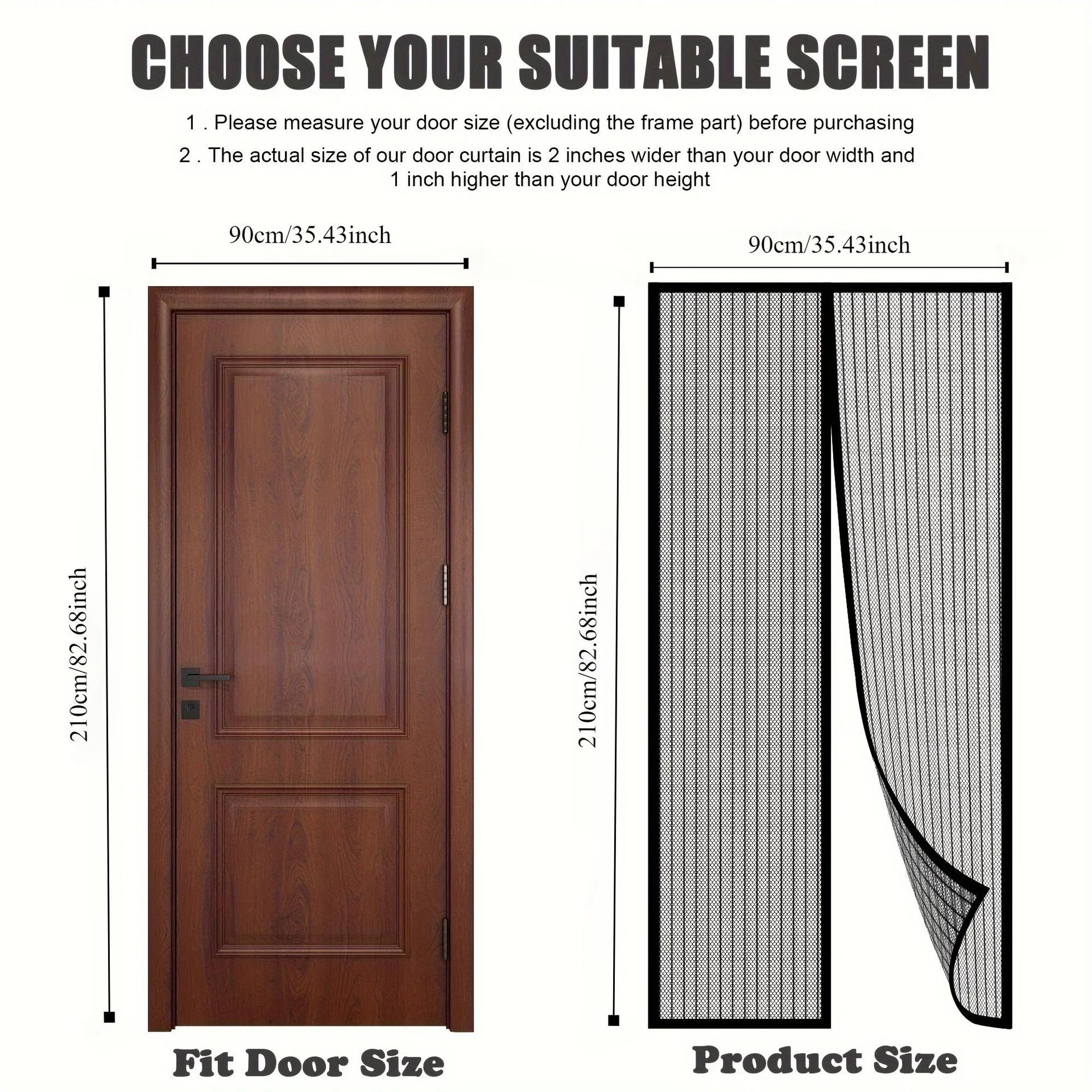 Heavy Duty Magnetic Screen Door Self Closing Mesh Curtain for Insect Protection