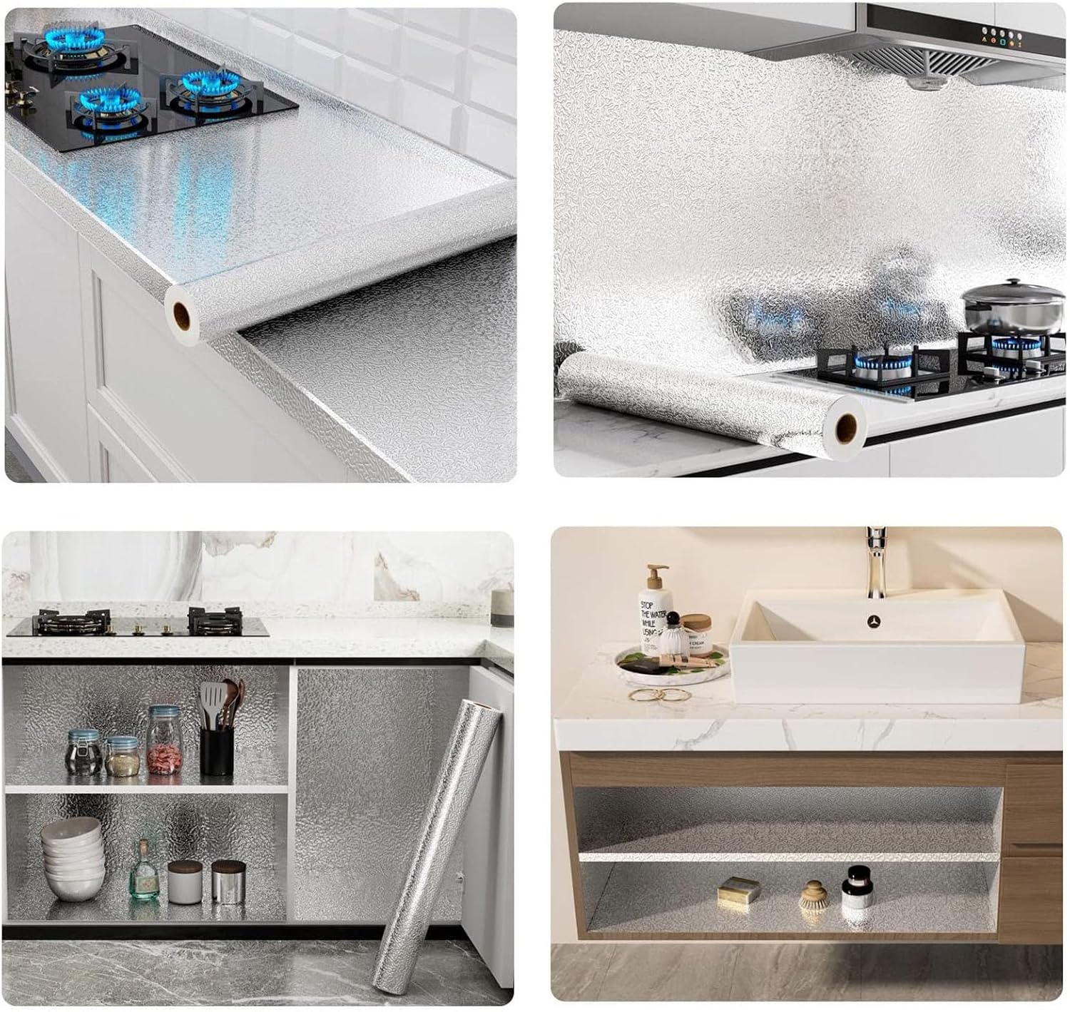 Kitchen Waterproof Oil Proof Aluminum Foil Sticker 🧽