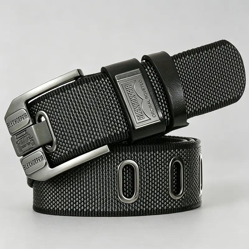 Mens Elastic Braided Belt Stretch Woven Web Belt Heavy Duty Alloy Square Buckle No Hole Adjustable Casual Work Belts