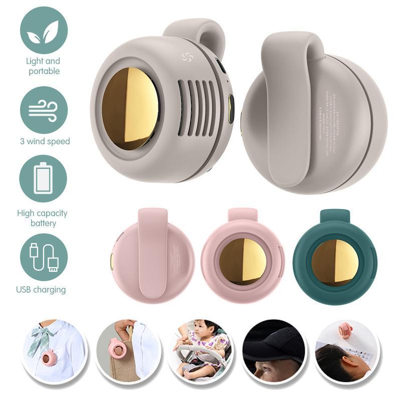 Portable clip-on silent mini bladeless electric fan