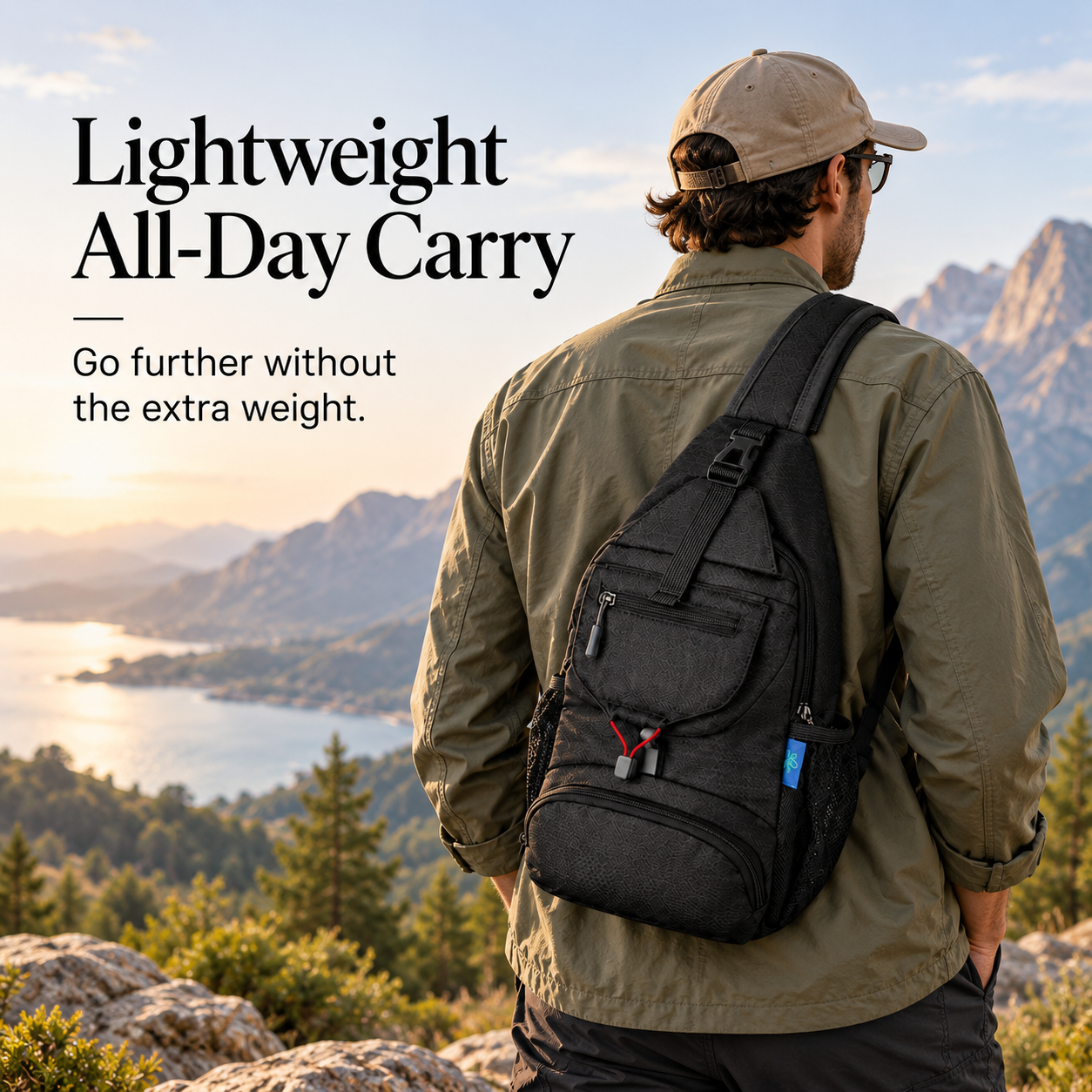 Lightweight Multi-Functional Crossbody Shoulder Bag with Zipper