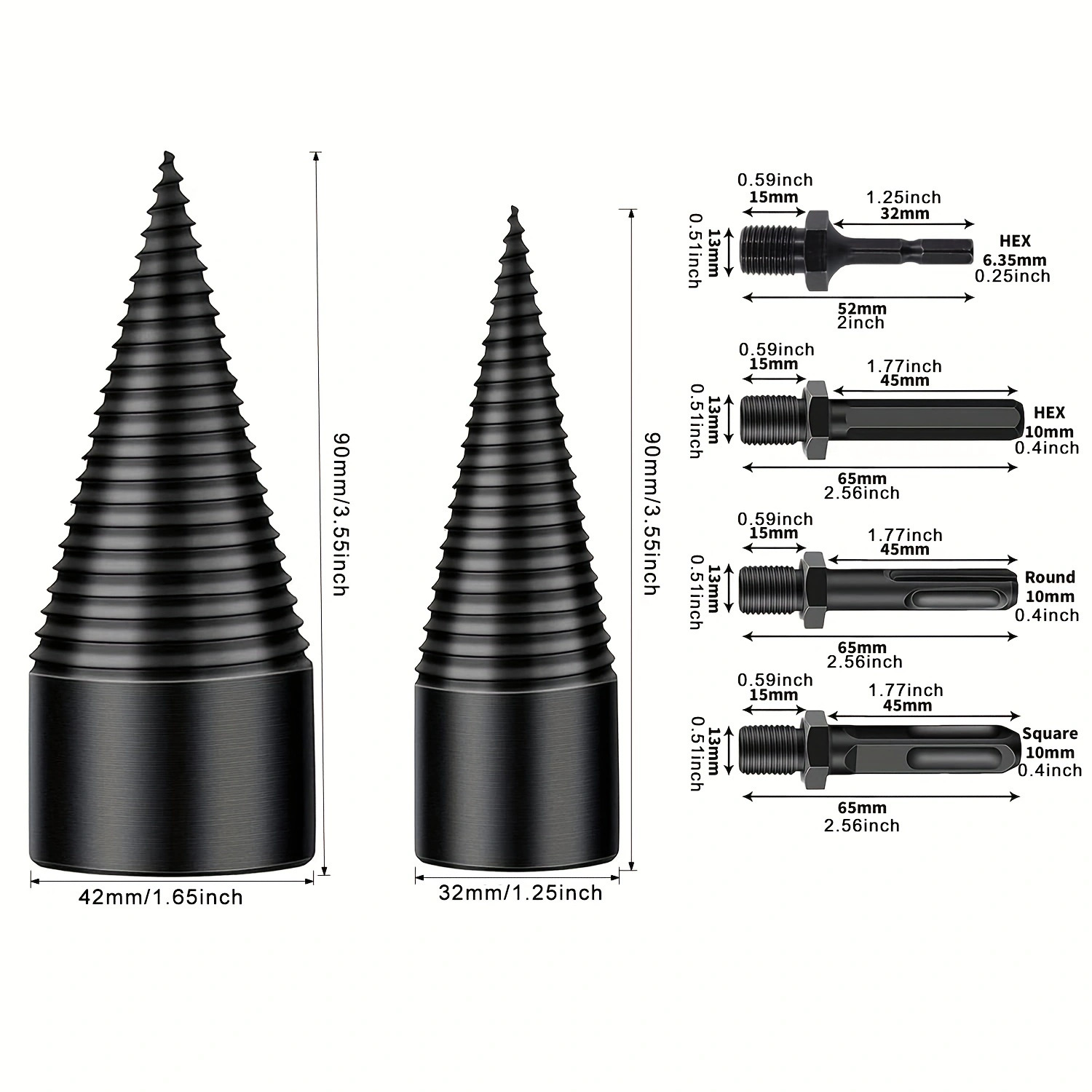 Screw Wood Log Splitter for Drill – Drill Attachment