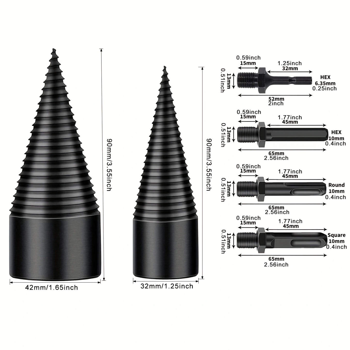 Screw Wood Log Splitter for Drill – Drill Attachment