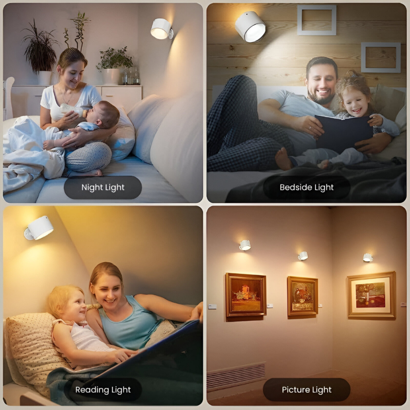 360° Rotating Magnetic Night Light - Portable Touch Remote Control Adjustment