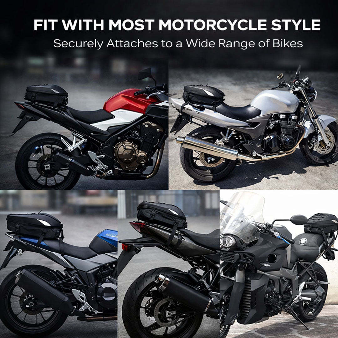 Universal Expandable Motorcycle Tail Bag (25L-38L)