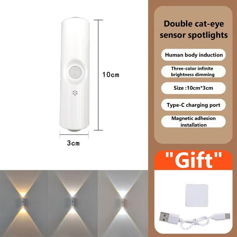 Motion Sensor Light LED Wall Light Magnetic Adsorption RGB 