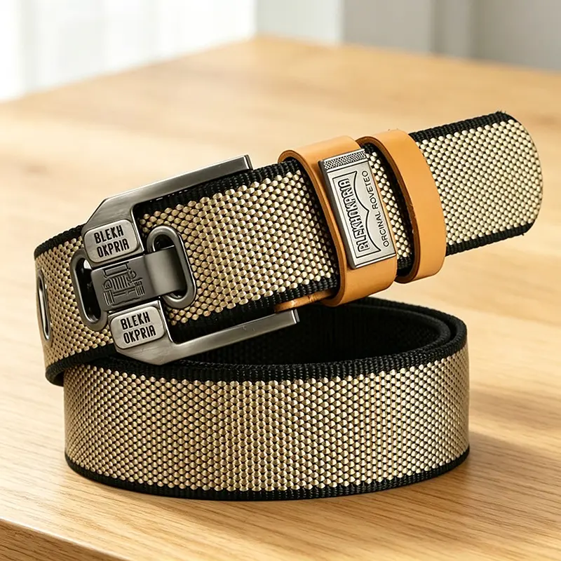 Mens Elastic Braided Belt Stretch Woven Web Belt Heavy Duty Alloy Square Buckle No Hole Adjustable Casual Work Belts