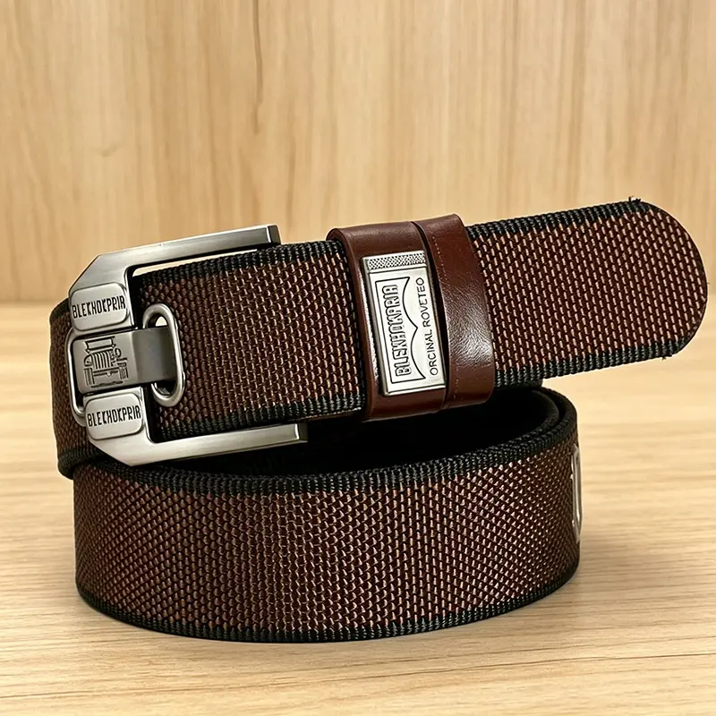 Mens Elastic Braided Belt Stretch Woven Web Belt Heavy Duty Alloy Square Buckle No Hole Adjustable Casual Work Belts