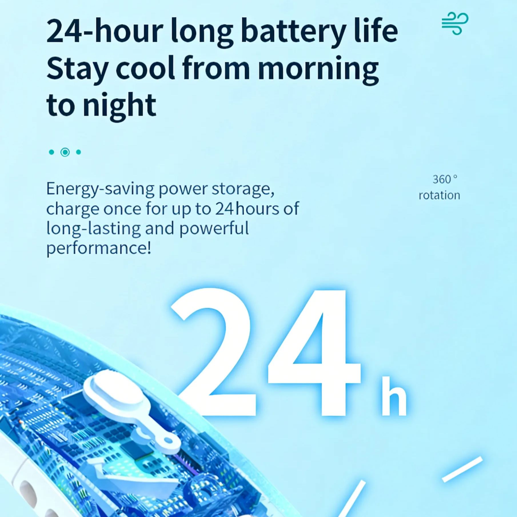 Neckband bladeless fan - portable and quiet for running and exercise