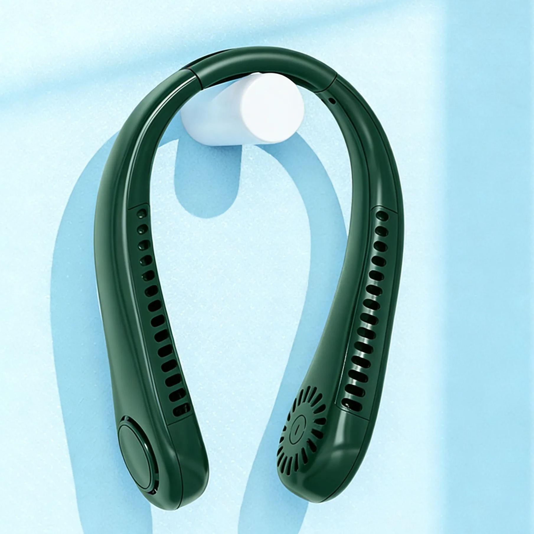 Neckband bladeless fan - portable and quiet for running and exercise