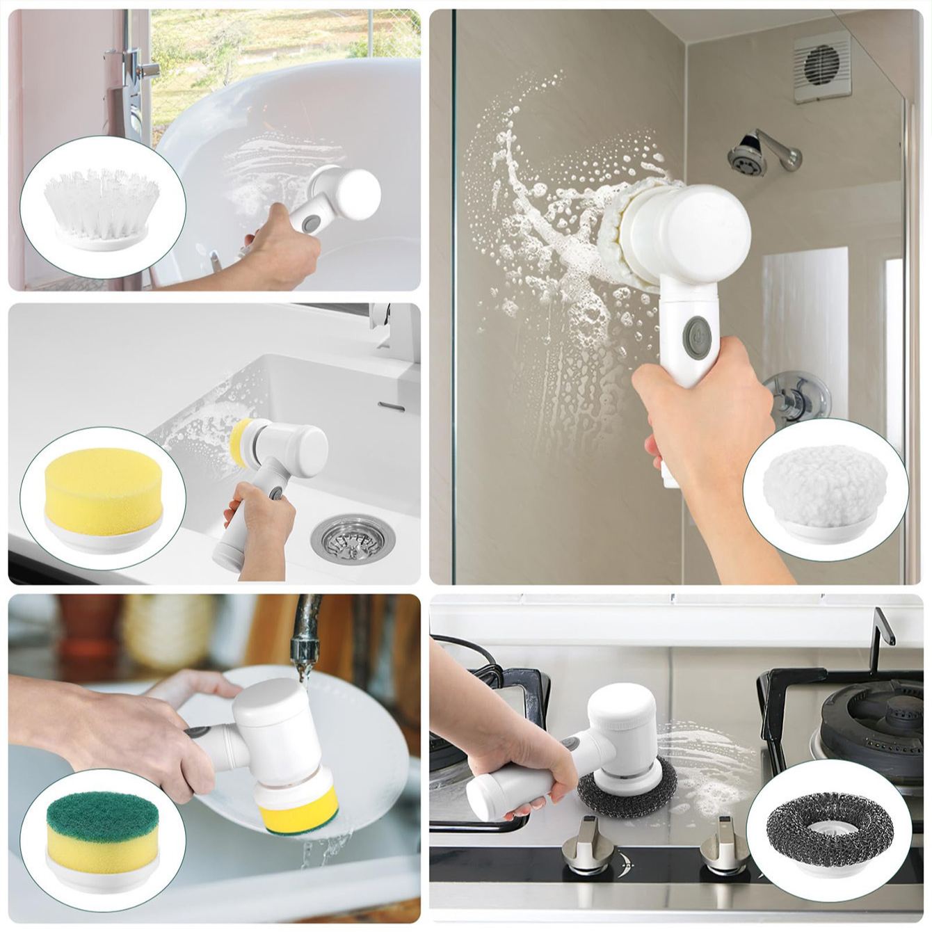 Effortless 5-in-1 Cordless Power Scrubber