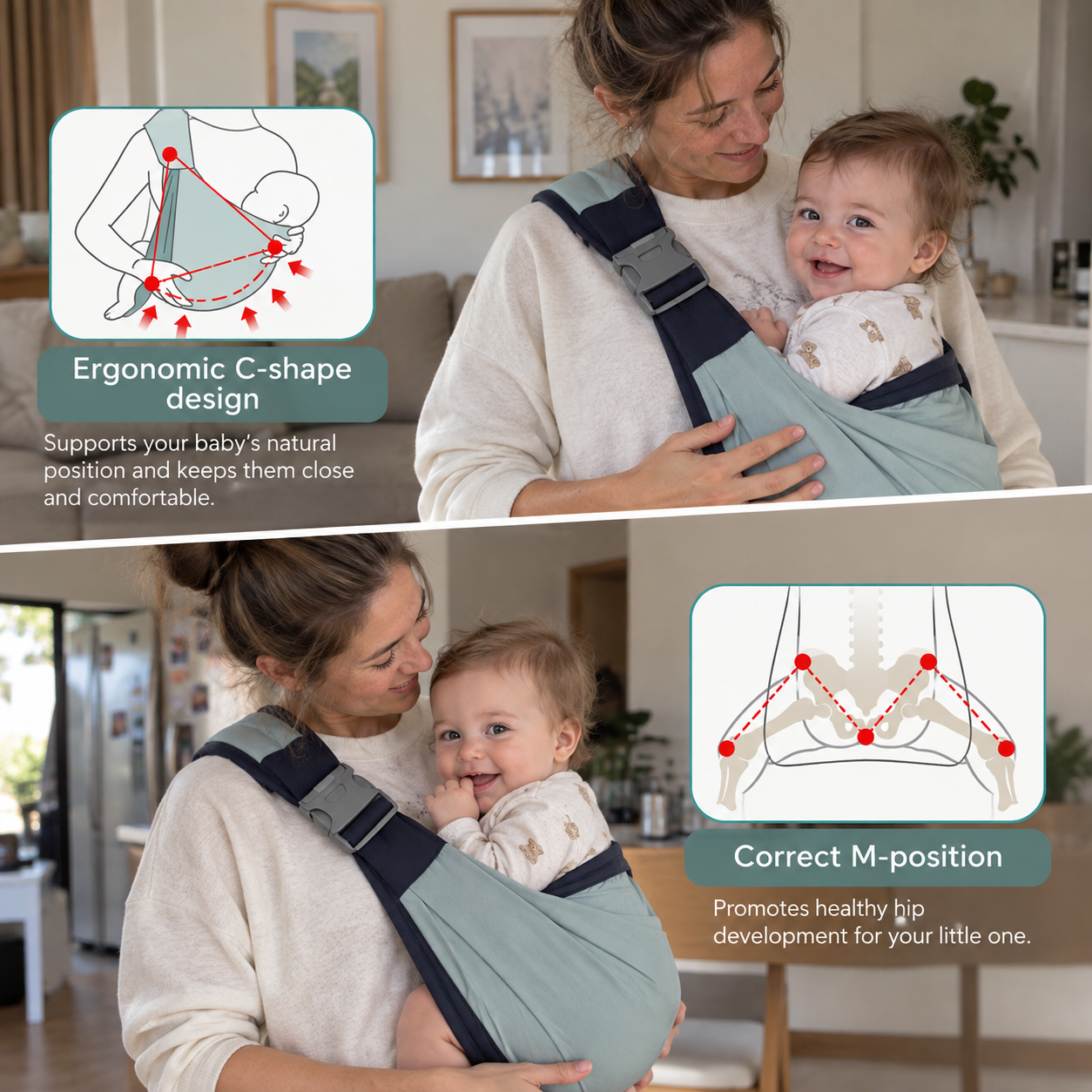 Baby Carrier – Versatile, Breathable, and Easy-to-Use Infant Sling for Outings; A Must-Have for Carrying Newborns (Suitable for All Seasons)