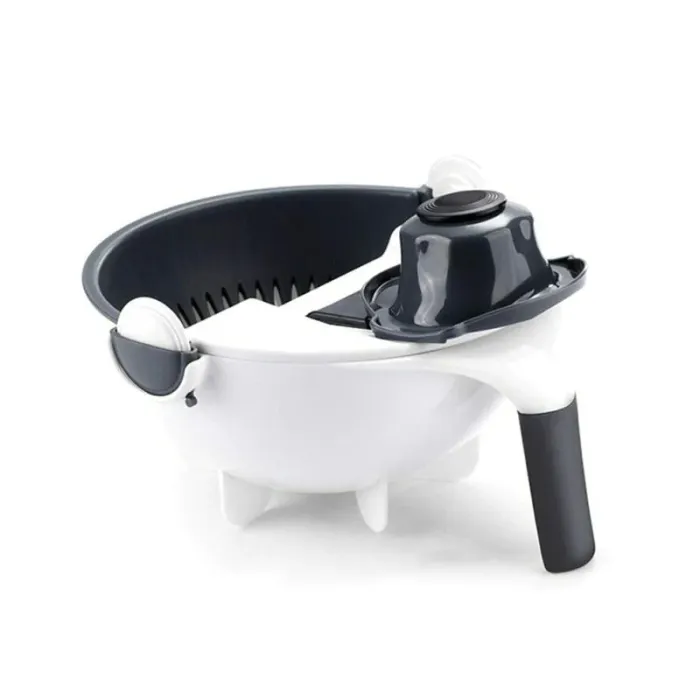 9 In 1 Multifunction Vegetable Cutter With Drain Basket