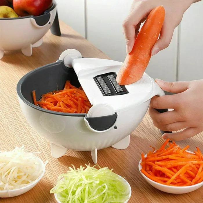 9 In 1 Multifunction Vegetable Cutter With Drain Basket