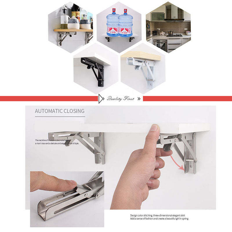Foldable shelf brackets