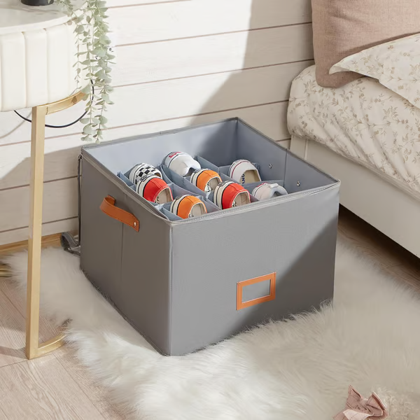Multifunctional compartmentalized shoe box
