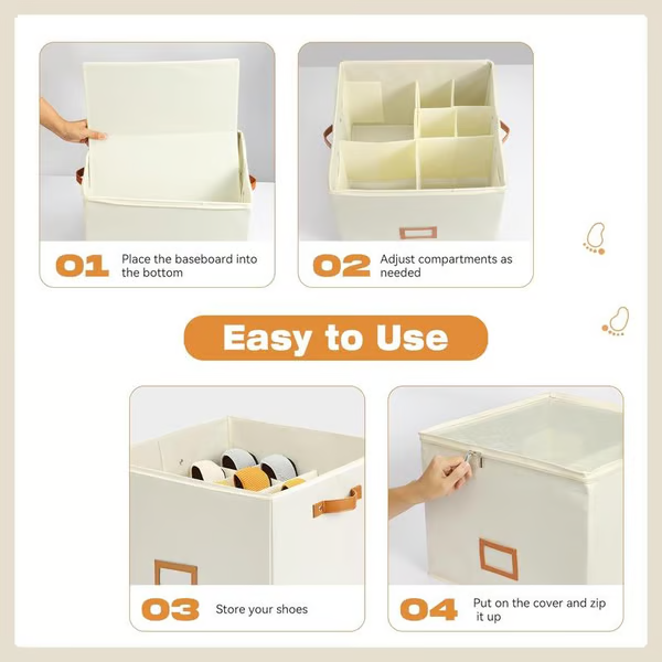 Multifunctional compartmentalized shoe box
