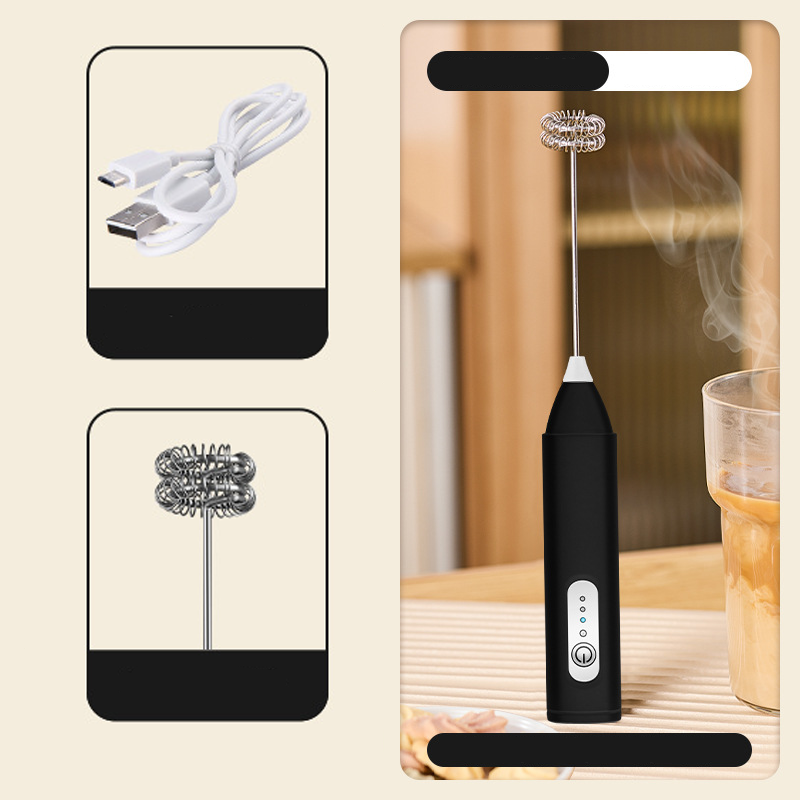 ☕50% OFF !! ⏰Electric Drink Foam Mixer ✨ Electric Drink Foam Mixer – 3‑Speed Adjustable, USB Rechargeable, Easy‑Clean 🥛