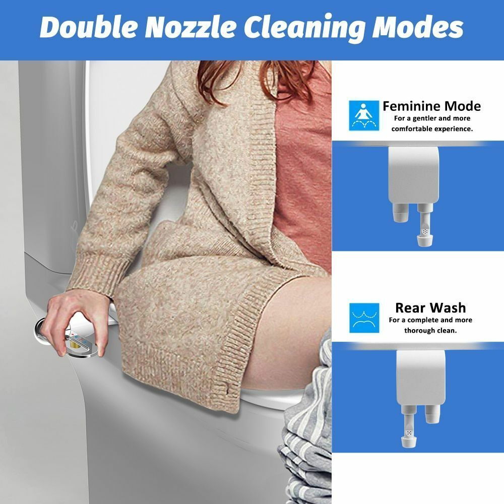 Non-Electric Dual Nozzle Bidet Toilet Washer