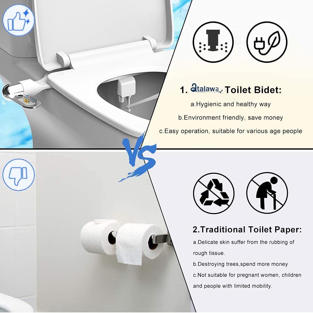 Non-Electric Dual Nozzle Bidet Toilet Washer