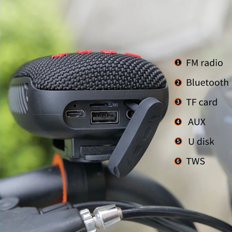 Bluetooth sports speaker for bicycles – IPX5 waterproof, TWS & MicroSD card support 🚴‍♂️🔊