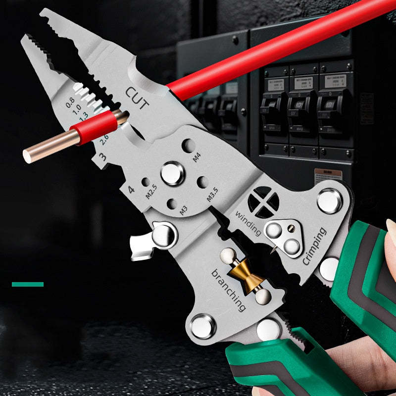 Multi-Function Foldable Wire Stripper with Voltage Tester