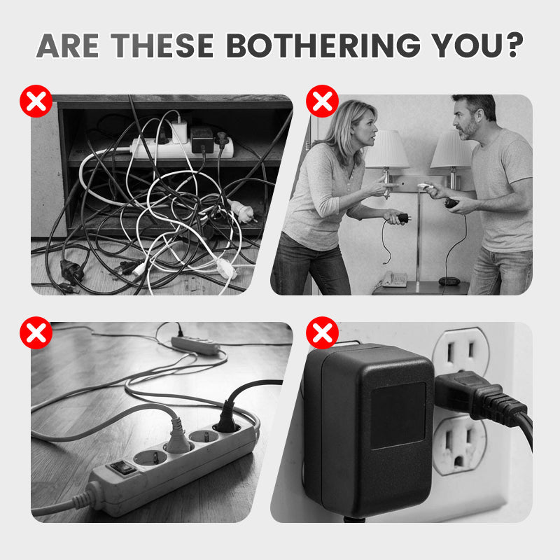 All-in-One Wall Outlet Extender with USB & Nightlight