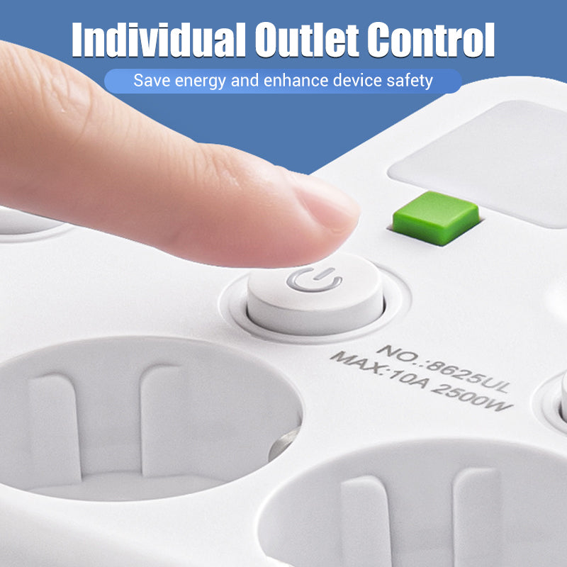 All-in-One Wall Outlet Extender with USB & Nightlight
