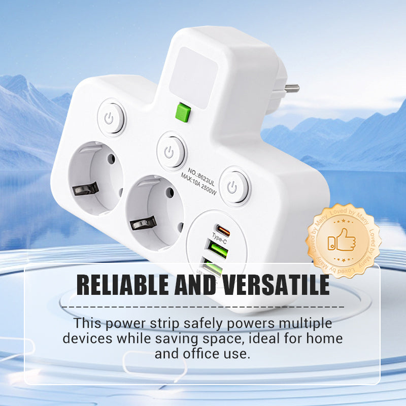 All-in-One Wall Outlet Extender with USB & Nightlight