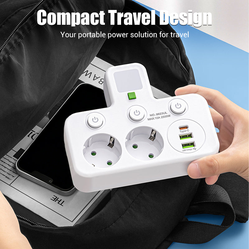 All-in-One Wall Outlet Extender with USB & Nightlight
