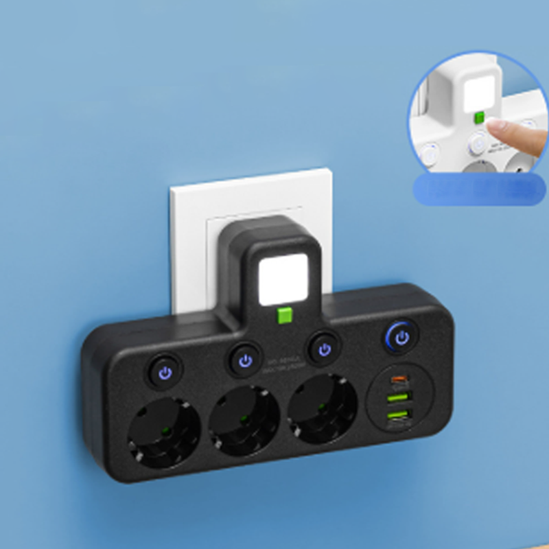 All-in-One Wall Outlet Extender with USB & Nightlight