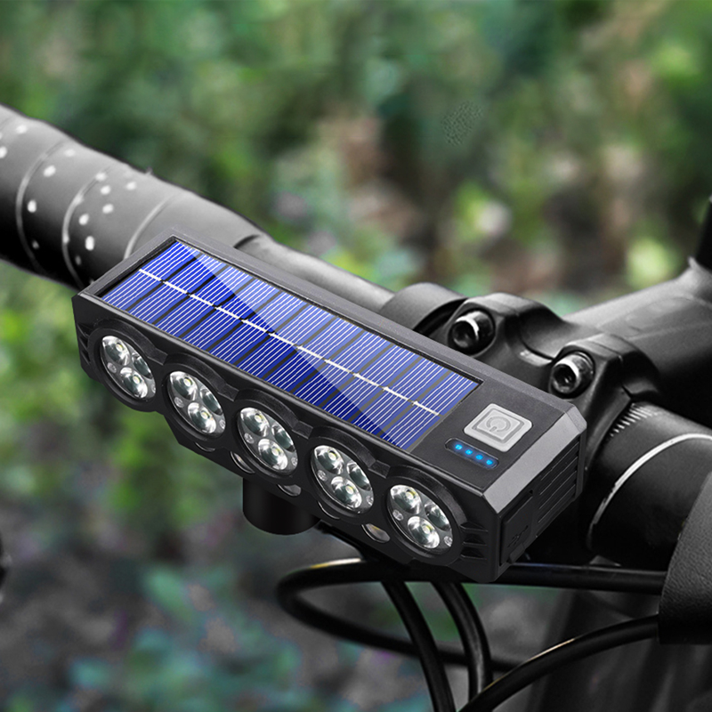 Solar & USB Rechargeable Bicycle Light