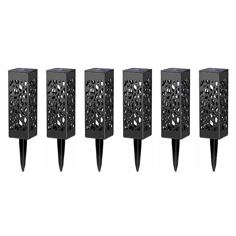 Outdoor solar-powered perforated ground light