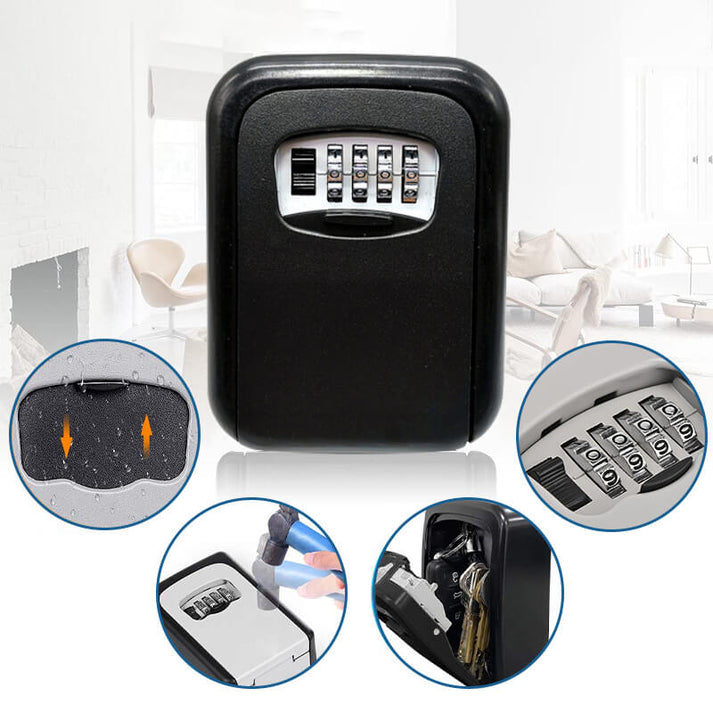 🔐 Wall‑Mount Resettable Combination Key Box – Rust‑Proof, Large Storage, Heavy‑Duty ✨