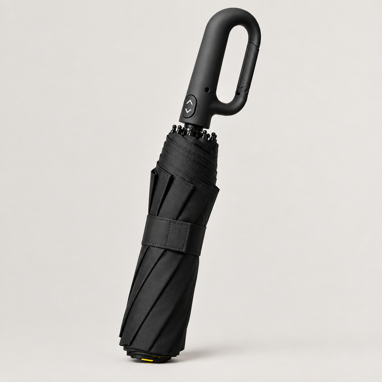Fully Automatic Reverse Folding 2-in-1 Sun & Rain Umbrella, Black UV Protection Reflective Business Umbrella with Large Buckle