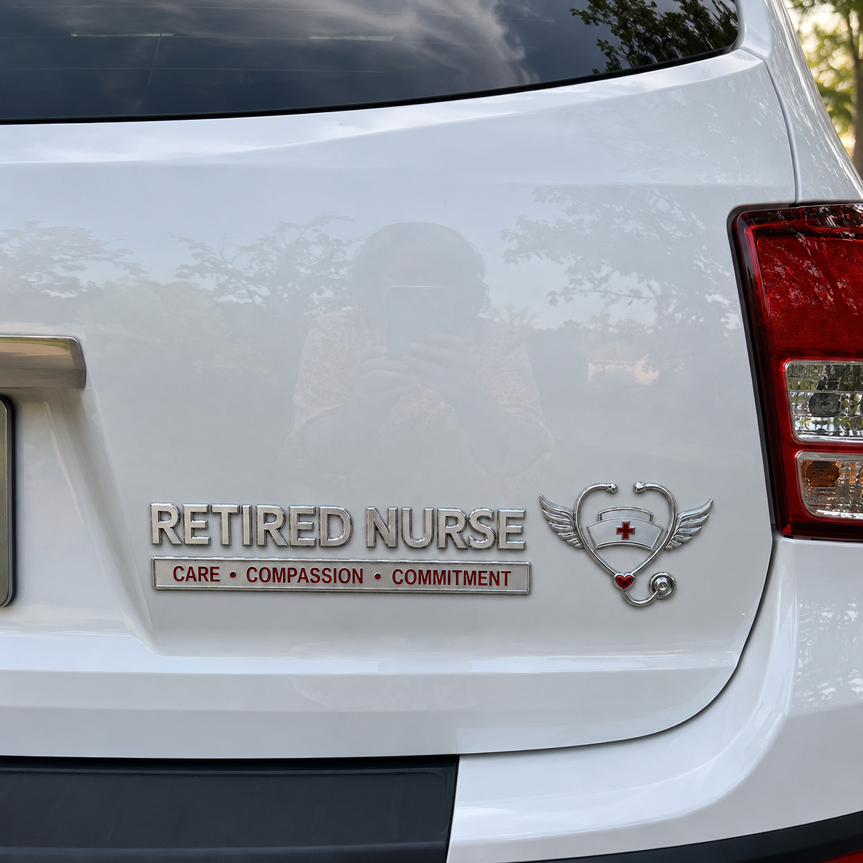 ❤Retired Nurse Care Compassion Commitment Metal Car Emblem Badge