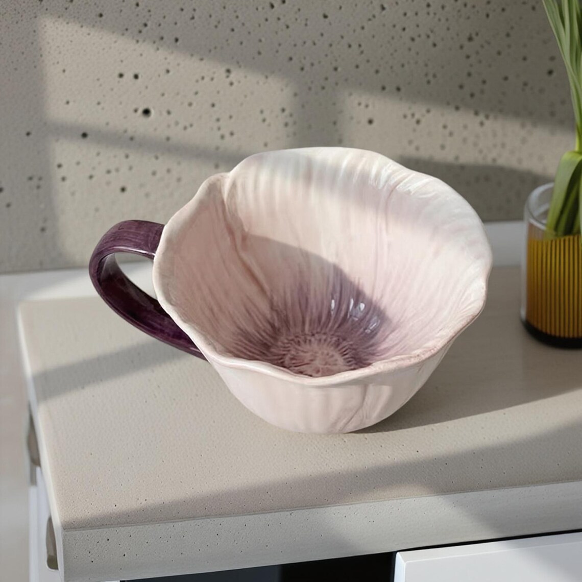 Vintage Floral Coffee Cup Set – Hand-Painted Petal Design, Perfect for Afternoon Tea & Gifts