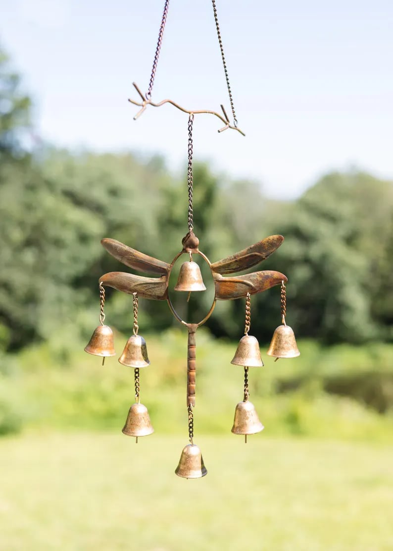 100% Handmade Dragonfly With Bells Wind Chime