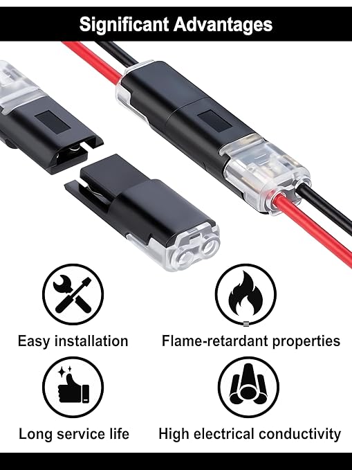 💥Last Day 49% OFF🔧Double-Wire Plug-in Connector Led Light Strip Connectors 2 Pin