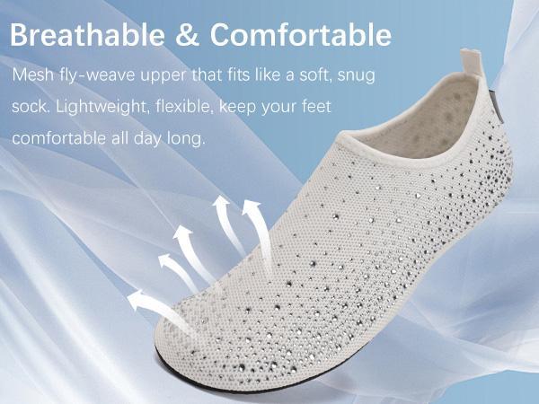 Women's Slip-On Barefoot Water shoes - Athletic Shoes, Aqua Socks for Beach Swim, Yoga, Indoor/Outdoor Travel House Slippers#SpringStatements Greenish   Women&rsquo;s Barefoot Walking Shoes   Wide Toe Box Sneakers   Slip-On Water Shoes   Comfort Walking Shoes