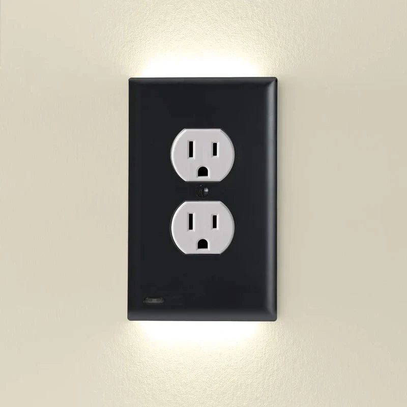 Outlet Cover with Integrated LED Night Light
