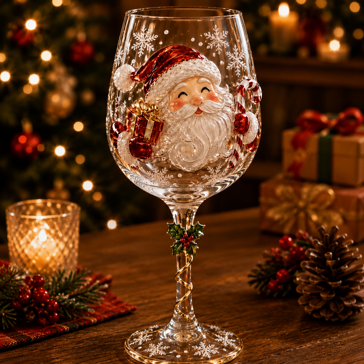 🔥🎁Christmas 3D Wine Glass Collection Gift Box Set✨