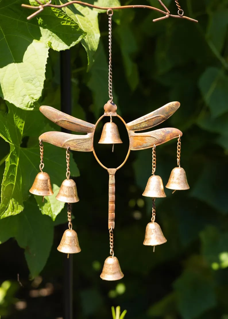 100% Handmade Dragonfly With Bells Wind Chime
