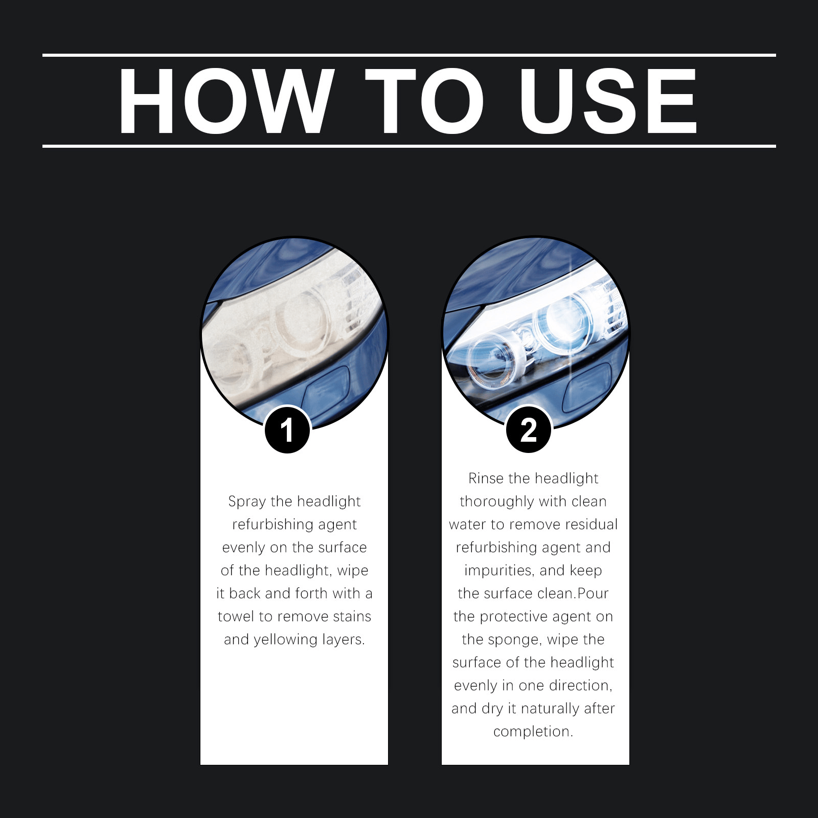 🚘 Automotive Headlamp Restoration Fluid, blurring enhanced crystalline coating refurbisher
