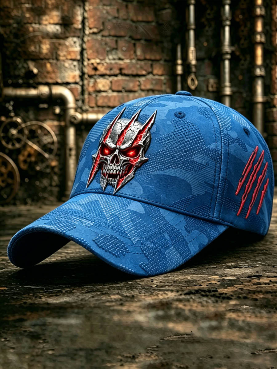 Retro Skull Art Printed Casual Baseball Cap