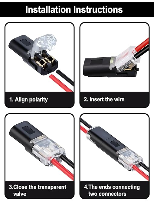 💥Last Day 49% OFF🔧Double-Wire Plug-in Connector Led Light Strip Connectors 2 Pin