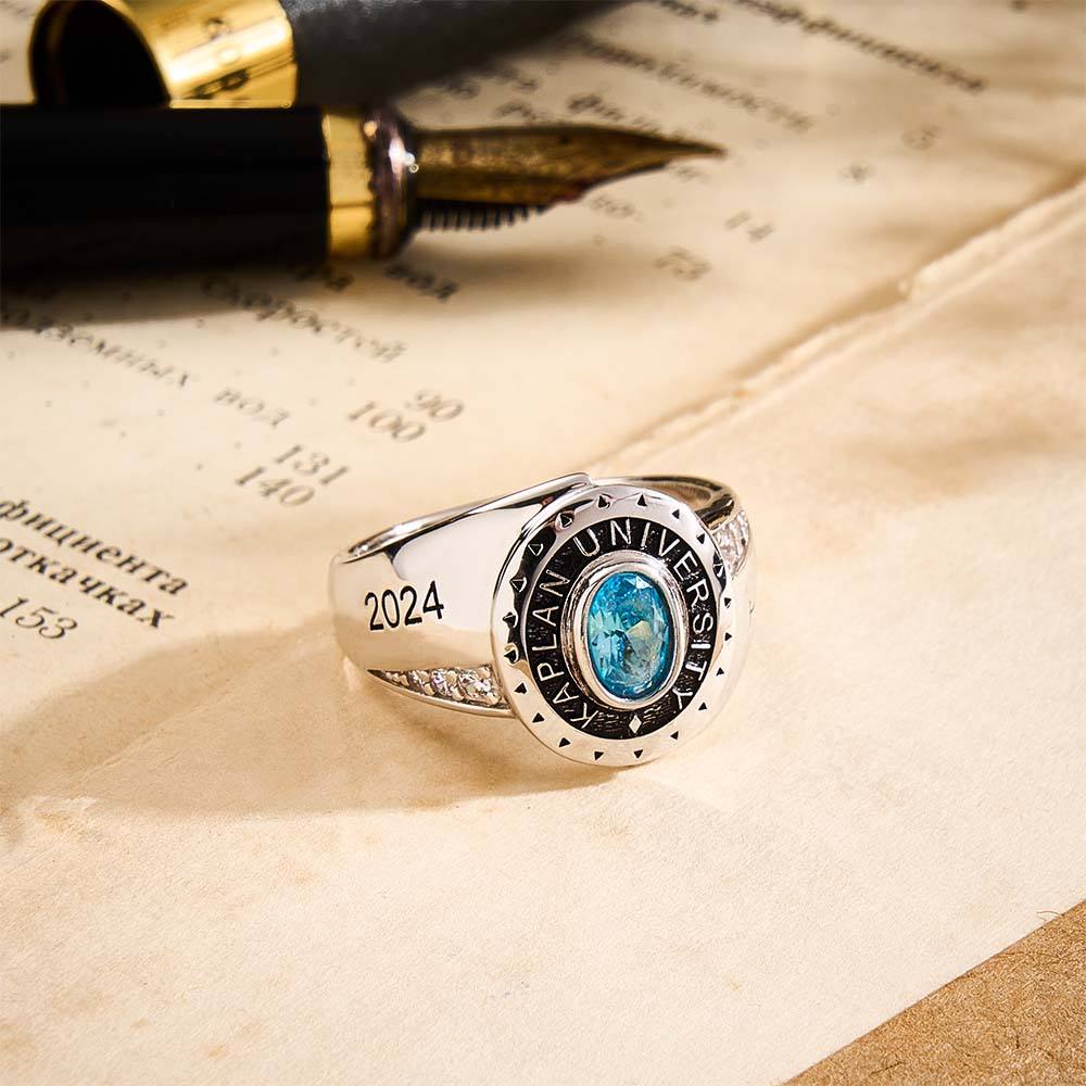 Personalized Birthstone Graduation Ring Graduation Gift for Class of Graduates