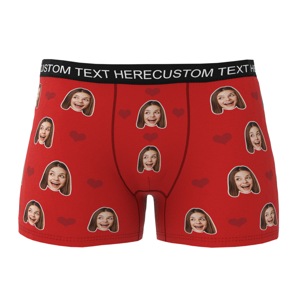 Custom Heart Face Boxer Briefs Men's Underwear