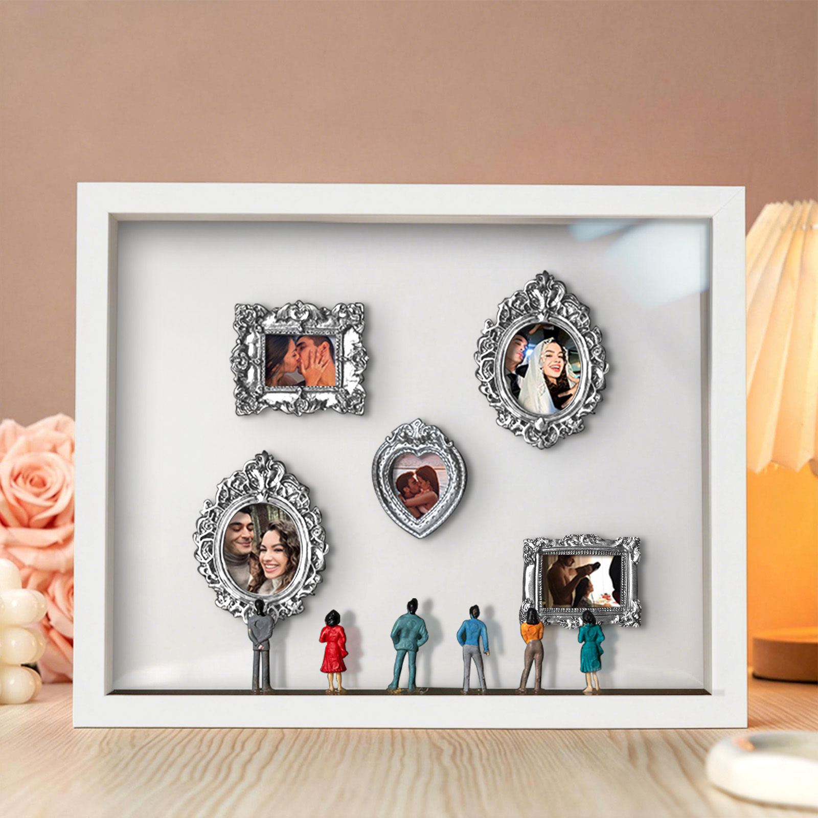 Museum of Us White Frame Personalized Couples Gift for Her Cute Miniature Museum Gifts Meaningful Gift Valentine's Day Anniversary Gift
